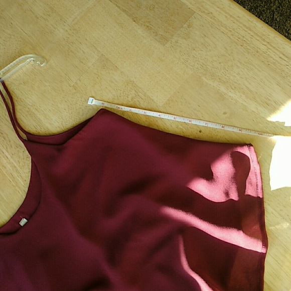 Wine-Colored Flowing Crop Top NWOT - Picture 8 of 10
